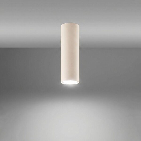Aufbauspot Stahl Beige GU10 H:20 cm blendarm lang