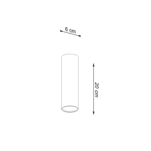 Aufbauspot Stahl Beige GU10 H:20 cm blendarm lang