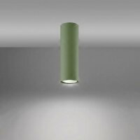 Aufbauspot Stahl Olivgrün GU10 H:20 cm blendarm