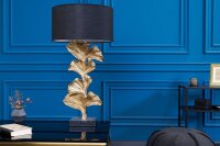 Tischlampe Marmor Metall Stoff 90 cm E27 Ginko Blätter