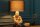 Tischlampe Gold Schwarz 60 cm Affe Metall Stoff Handarbeit