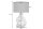 Tischlampe Gold Schwarz 60 cm Affe Metall Stoff Handarbeit