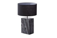 Nachttischlampe Marmor Stoff 60 cm Schwarz E27 Unikat