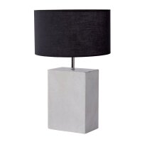 Beistelllampe Marmor Stoff 60 cm Weiß Schwarz E27...