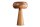 Tischleuchte Holz Eisen 36 cm klein E14 Natur Retro Pilz