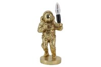 Tischleuchte Statue Astronaut 36,5 cm in Gold E14 Handarbeit