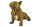 Dekolampe Tisch 35 cm lang Hund in Gold Statue für E14