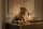 Dekolampe Tisch 35 cm lang Hund in Gold Statue für E14