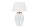 Tischlampe Glas Kork Stoff 75 cm hoch befüllbar E27