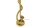 Tischlampe Metall Stoff 108 cm hoch Gold Schwarz E14 Schlange
