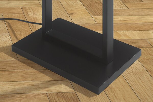 Stehleuchte Schwarz Weiß 160 cm Eisen Stoff 2x E27 Modern