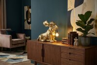 Deko Tischleuchte in Gold 50 cm hoch Dackel Statue E27