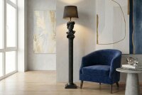 Stehlampe klein 120 cm Schwarz Gold Säule Büste...