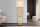 Stehlampe Holz Stoff E27 165 cm Schwarz Beige Natur Unikat