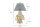 Tischleuchte Gold Schwarz 55 cm Affe Polyresin Stoff E27