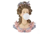 Tischlampe Büste 60 cm Bunt Barock Frau Handarbeit G9