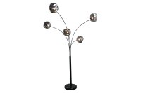 Stehleuchte gro&szlig; 202 cm Metall 5x G9 in Silber Grau Modern