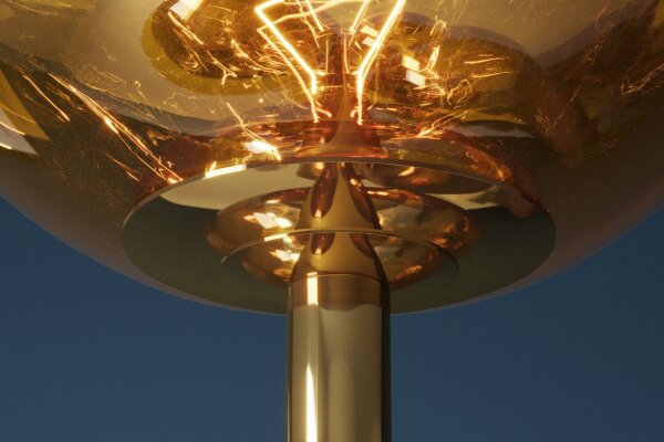 Stehleuchte in Gold 168 cm Metall Glas 7x G9 Modern