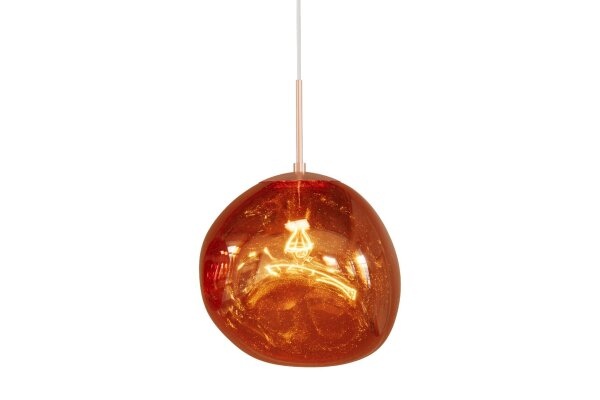 Hängeleuchte Glasschirm in Kupfer B: 35 cm E27 Modern