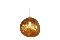 Pendelleuchte Glas Metall B: 35 cm H: max. 150 cm in Gold...