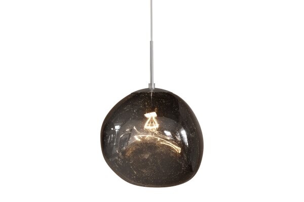 Pendelleuchte Rauchglas B: 34 cm H: max. 170 cm Grau E27