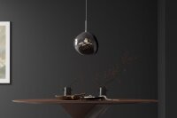 Pendelleuchte Rauchglas B: 34 cm H: max. 170 cm Grau E27