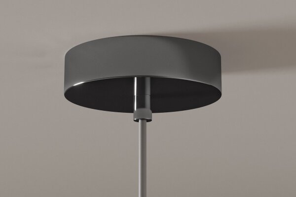 Hängelampe Rauchglas Metall B: 20 cm H: max. 150 cm G9