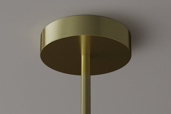 Pendelleuchte Metall Glas L: 91 cm in Gold Modern 5x G9