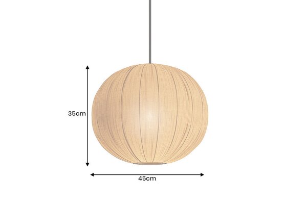 Hängeleuchte Stoff B: 45 cm H: max. 117 cm E27 in Gold