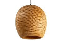 Hängeleuchte Boho B: 35 cm Korbschirm Bambus...