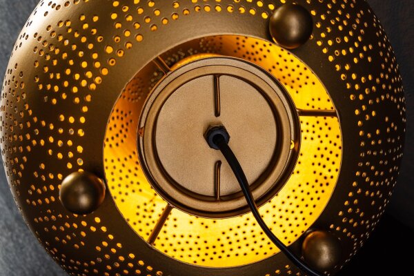 Tischlampe Orientalisch in Gold 52 cm hoch Eisen E27