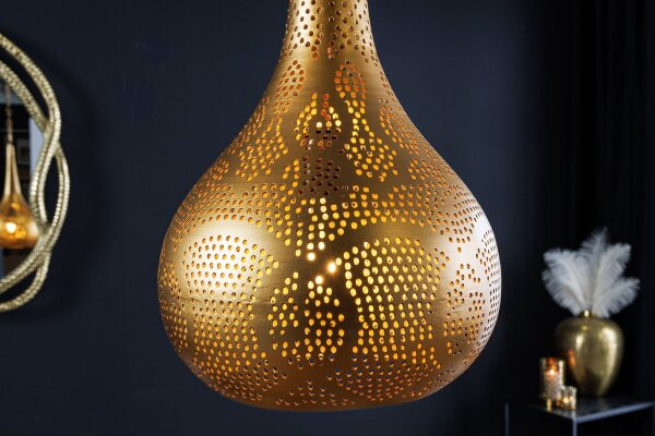 Hängeleuchte Eisen E27 25 cm breit H: max. 89 cm Orientalisch