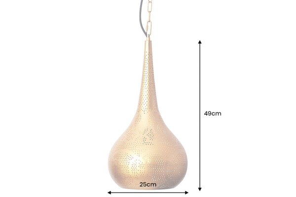 Hängeleuchte Eisen E27 25 cm breit H: max. 89 cm Orientalisch