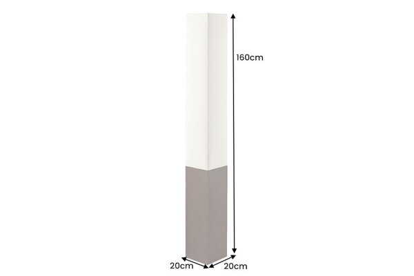 Stehlampe Stoff Holz 160 cm Braun Weiß 2-flammig E27