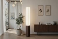 Stehlampe Stoff Holz 160 cm Braun Weiß 2-flammig E27