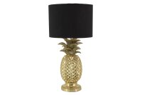 Tischleuchte Ananas 47 cm in Gold Schwarz E27 dekorativ