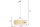 Pendelleuchte Esstisch B: 80 cm Eisen in Messing Gold 5x E14