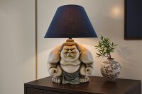 Tischlampe Beige Schwarz 49 cm Sumoringer E27 Handarbeit