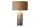 Nachttischlampe E27 61 cm Stahl Seegras Leinen in Braun Gold