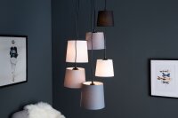 H&auml;ngeleuchte Wohnzimmer Wei&szlig; Grau Beige Modern...