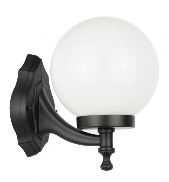 Wandleuchte Aluminium Schwarz Weiß E27 IP43 H:31,5 cm