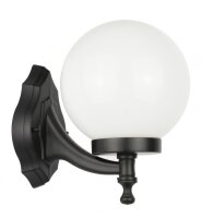 Wandleuchte Aluminium Schwarz Wei&szlig; E27 IP43 H:31,5 cm