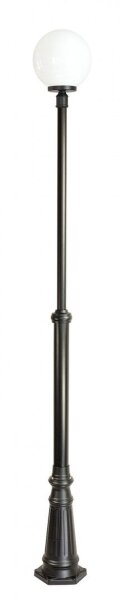 Mastleuchte Aluminium Schwarz Weiß E27 IP43 H:275 cm