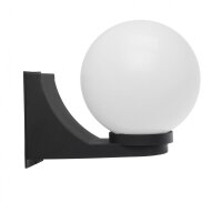 Wandleuchte Aluminium Schwarz Wei&szlig; E27 IP43 H:23,5 cm