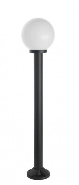 Wegeleuchte Stahl Schwarz Weiß E27 IP43 H:120 cm