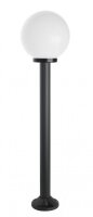 Wegeleuchte Stahl Schwarz Weiß E27 IP43 H:125 cm