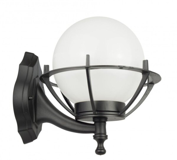 Wandleuchte Schwarz Weiß E27 IP43 H:34 cm Fassade