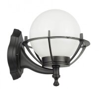 Wandleuchte Schwarz Wei&szlig; E27 IP43 H:34 cm Fassade