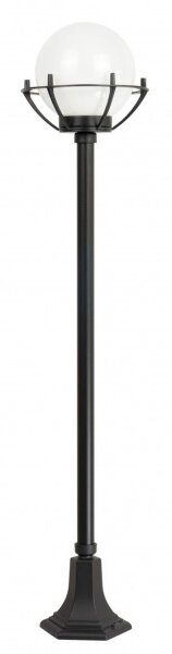Mastleuchte Aluminium Schwarz Weiß E27 IP43 H:152 cm