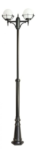 Gartenlaterne 2-flammig Schwarz E27 IP43 H:280 cm XXL